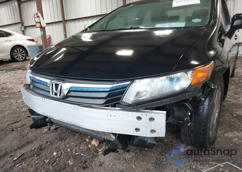 2012 Honda Civic Hybrid from USA, damaged, VIN JHMFB4F29CS011414